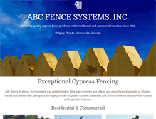 Tablet Screenshot of abcfencesystems.com